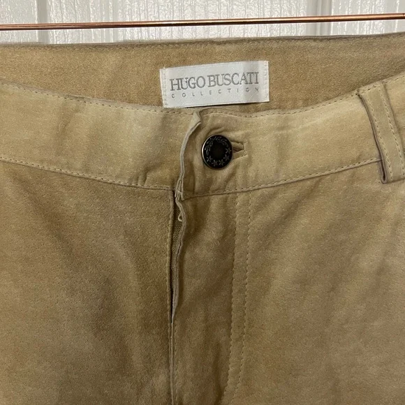 Hugo Buscati Collection Vintage 100% Leather Pants Size 14 - Picture 4 of 10